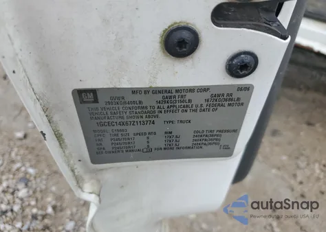 2007 Chevrolet Silverado C1500 Classic z USA, uszkodzony, nr VIN 1GCEC14X67Z113774